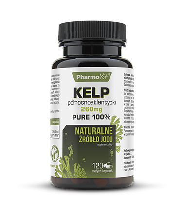 KELP PÓŁNOCNOATLANTYCKI (morszczyn pęcherzykowaty) 260mg 120kaps - PHARMOVIT