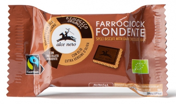 HERBATNIKI ORKISZOWE Z GORZKĄ CZEKOLADĄ FAIR TRADE BIO 28g - ALCE NERO