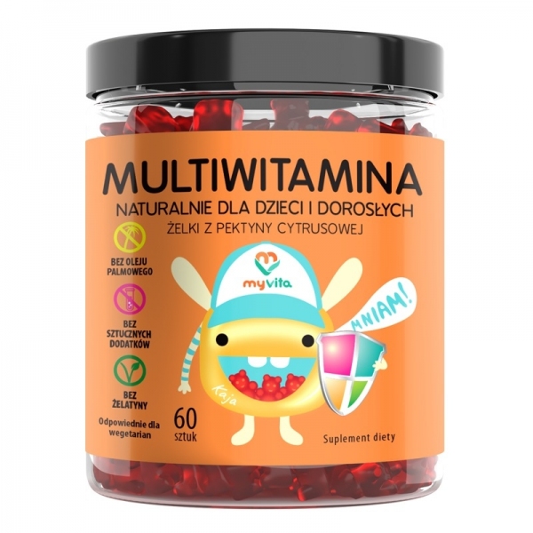 NATURALNE ŻELKI MULTIWITAMINA 60 kapsułek - MYVITA