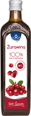 SOK ŻURAWINA 100% 490ml - OLEOFARM
