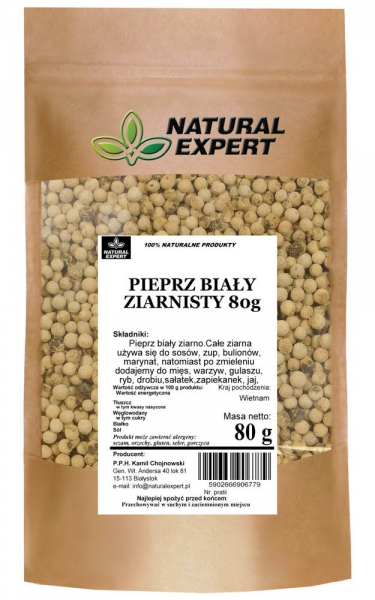 PIEPRZ BIAŁY ZIARNISTY - NATURAL EXPERT