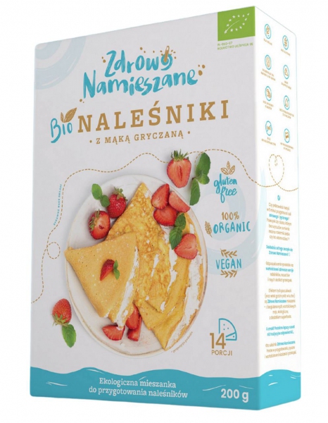 BIO MIESZANKA NA NALEŚNIKI Z MĄKĄ GRYCZANĄ 200 g - ZDROWO NAMIESZANE