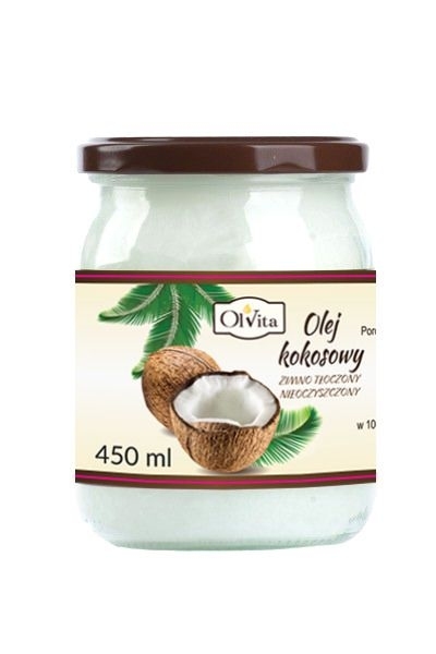 OLEJ KOKOSOWY TŁOCZONY NA ZIMNO 450ml OLVITA