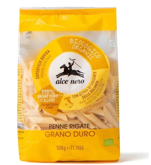 MAKARON (SEMOLINOWY) PENNE BIO 500g - ALCE NERO
