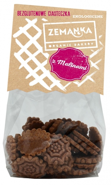 CIASTECZKA MALINOWE BEZGLUTENOWE BIO 100 g - ZEMANKA