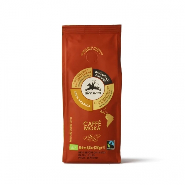 KAWA 100% ARABICA MOKA FAIR TRADE BIO 250g - ALCE NERO