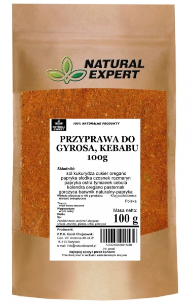 PRZYPRAWA DO GYROSA I KEBABU - NATURAL EXPERT