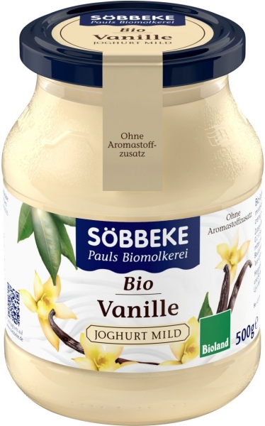 JOGURT WANILIOWY (3,8% TŁUSZCZU) BIO 500 g (SŁOIK) - SOBBEKE