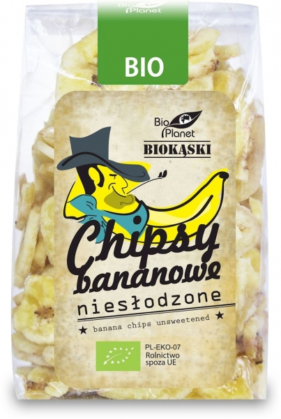 CHIPSY BANANOWE NIESŁODZONE BIO 150 g - BIO PLANET