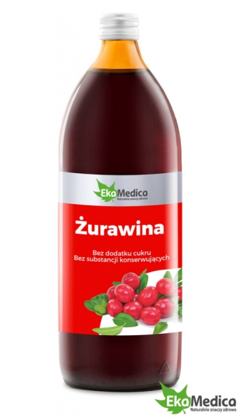 EKAMEDICA ŻURAWINA 1L SOK 100%