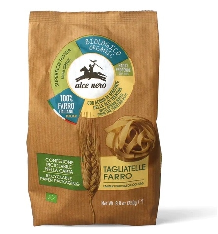 MAKARON (PŁASKURKA) GNIAZDA TAGLIATELLE BIO 250g - ALCE NERO