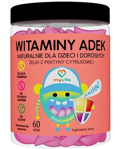 NATURALNE ŻELKI WITAMINA ADEK 60 kapsułek - MYVITA