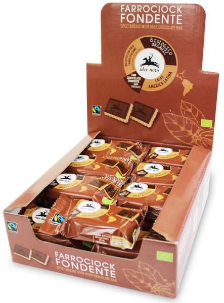 HERBATNIKI ORKISZOWE Z GORZKĄ CZEKOLADĄ FAIR TRADE BIO 28g - ALCE NERO