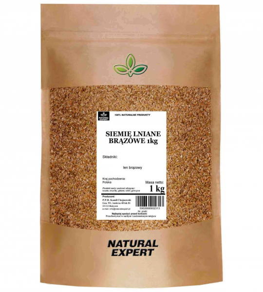 SIEMIĘ LNIANE BRĄZOWE - NATURAL EXPERT
