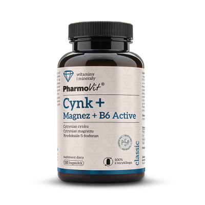CYNK + MAGNEZ + B6 ACTIVE 120kapsułek - PHARMOVIT