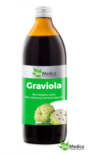 SOK GRAVIOLA 100% BEZ DODATKU CUKRU 500ml EKAMEDICA
