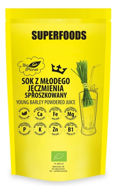BIO SOK Z MŁODEGO JĘCZMIENIA SPROSZKOWANEGO 150g - BIO PLANET